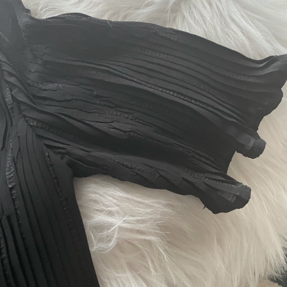 Anthropologie NWT: Sunday in Brooklyn Black Parlette Pleated Shift Dress - Picture 6 of 9